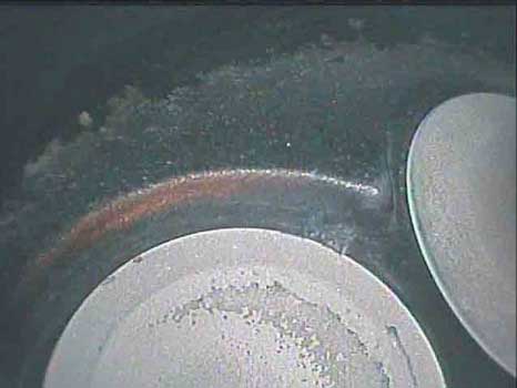Image of valve seating taken by a VJ-Advance video borescope during an automotive engine inspection