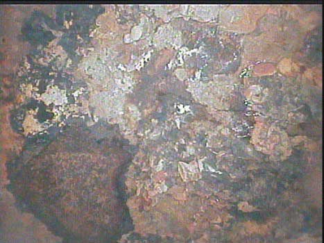 Image of surface corrosion taken by a VJ-Advance video borescope.