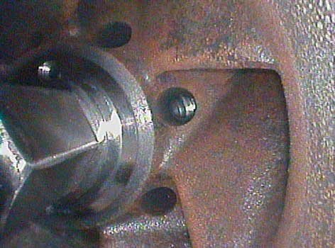 Image of pump rotor corrision that is most likely a result of lack of use taken by a VJ-Advance video borescope.