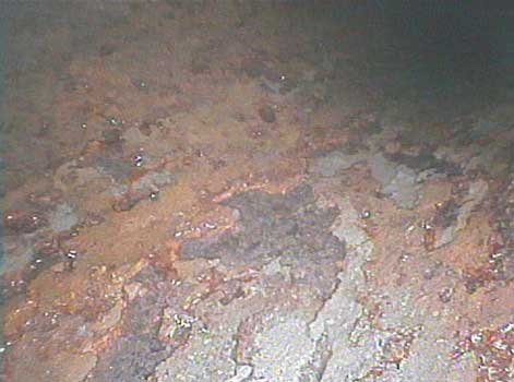 Image of surface damage taken by a VJ-Advance video borescope during corrosion inspection.