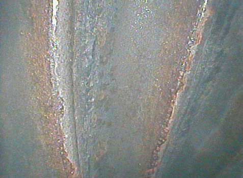 Image of a Downhole Motor Stator taken by the VJ-Advance video borescope during an inspection.