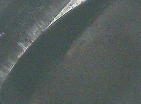 Image taken by a VJ-Advance video borescope during a Waukeshaw 7042 Inspection
