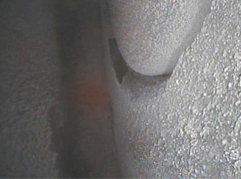 Image taken by a VJ-Advance video borescope during a Waukeshaw 7042 Inspection