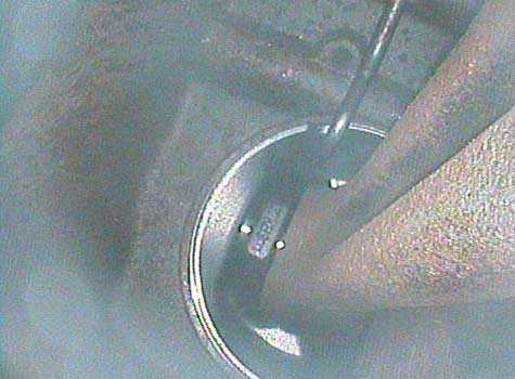 Crank case corrosion during a borescope inspection as seen through a VJ-Advance video borescope
