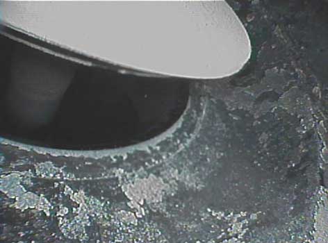 Intake valve clearance as seen through a VJ-Advance video borescope