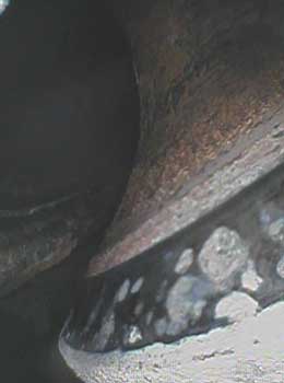 Exhaust valve RVI inspection as shown by a VJ-Advance video borescope