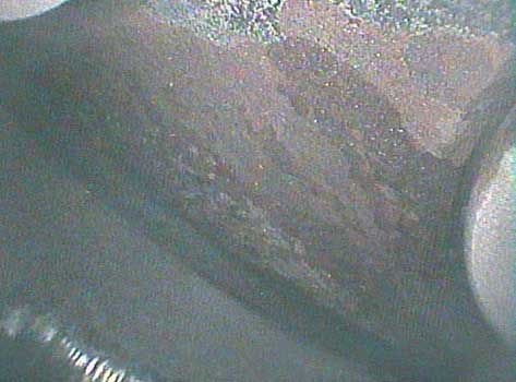 Cylinder head condition in stand by compressor as shown by a VJ-Advance video borescope