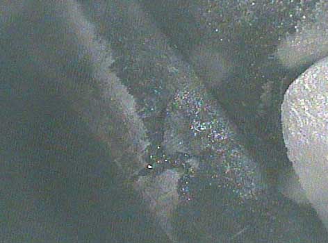 Coolant rupture in natural gas as shown by a VJ-Advance video borescope