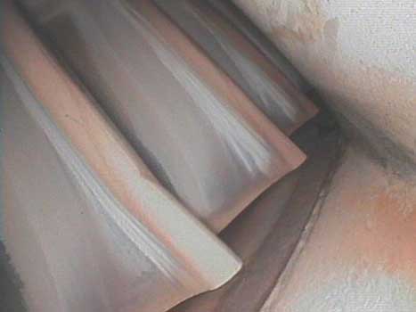 Image of clean compressor blades taken with a VJ-Advance video borescope during a Solar Turbine inspection