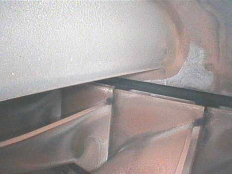 Image showing the compression blades with a VJ-Advance video borescope during a Solar Turbine inspection